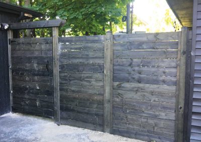 Wooden fence with wooden gate